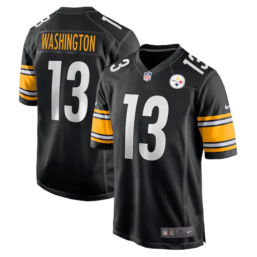 Men Pittsburgh Steelers #13 James Washington Nike Black Game NFL Jersey